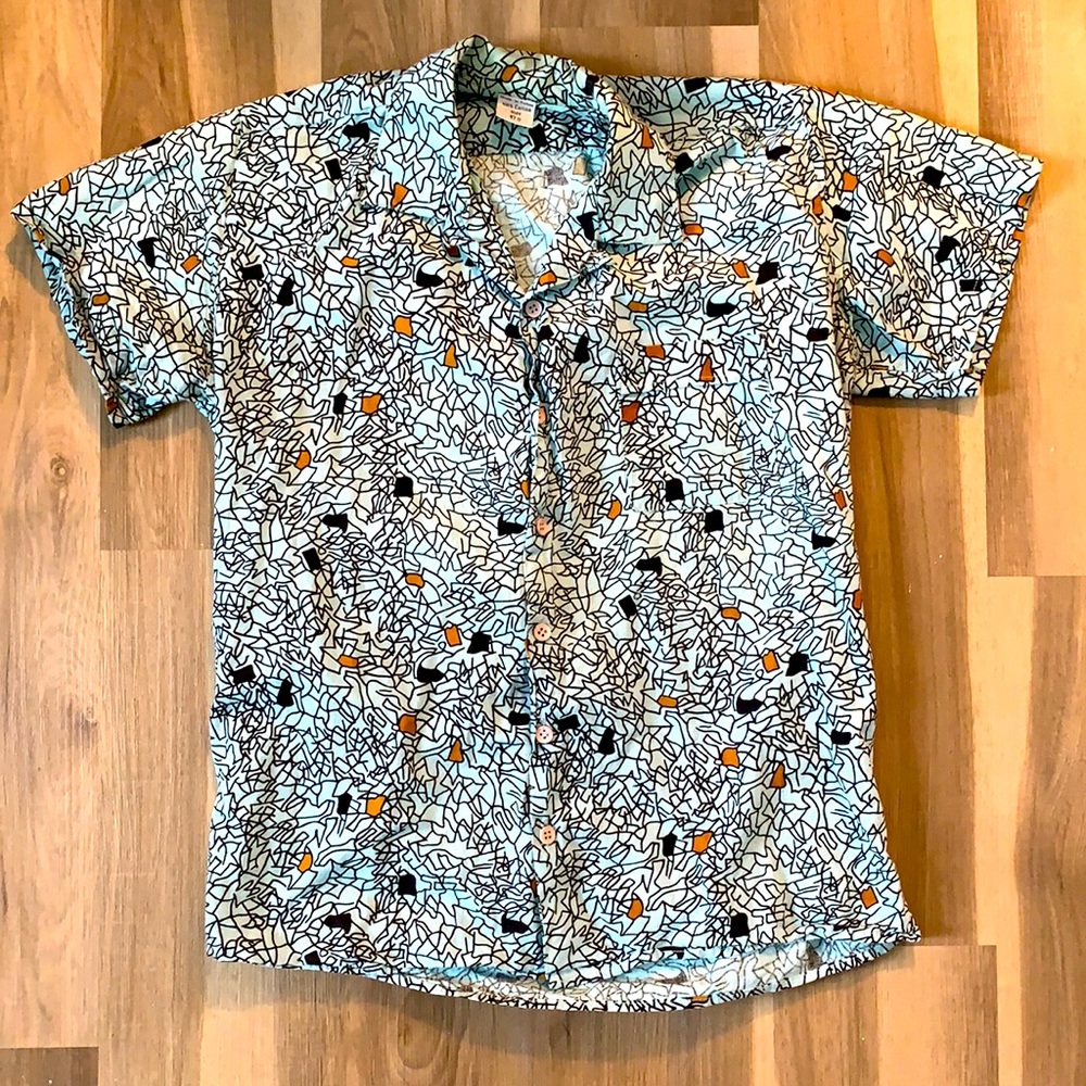 SOLD // Vintage/Retro baby blue button-down shirt, size XS